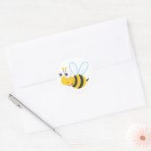 Dieren - Bijen Ronde Sticker (Envelop)