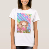 Dieren, bloemen, kleurrijk t-shirt (Voorkant)