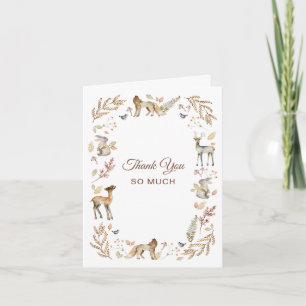 Dieren Bos Baby Shower Bedankkaart
