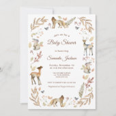 Dieren Bos Baby Shower Kaart (Voorkant)