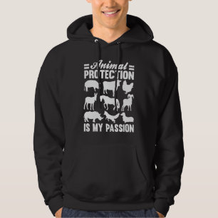 Dieren boven mensen Reddingsconserv Dierenactivist Hoodie