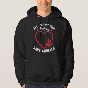 Dieren boven mensen Reddingsconserv Dierenactivist Hoodie