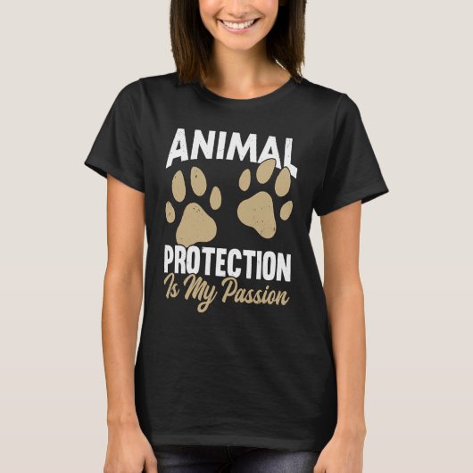 Dieren boven mensen Reddingsconserv Dierenactivist T-shirt (Voorkant)