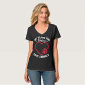 Dieren boven mensen Reddingsconserv Dierenactivist T-shirt (Voorkant volledig)