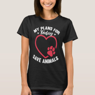 Dieren boven mensen Reddingsconserv Dierenactivist T-shirt