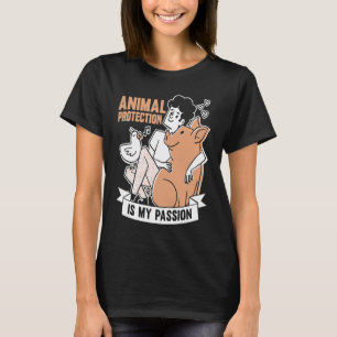 Dieren boven mensen Reddingsconserv Dierenactivist T-shirt