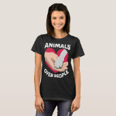 Dieren boven mensen Reddingsconserv Dierenactivist T-shirt (Voorkant volledig)