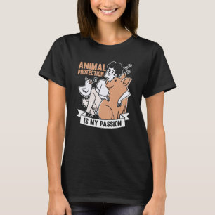 Dieren boven mensen Reddingsconserv Dierenactivist T-shirt