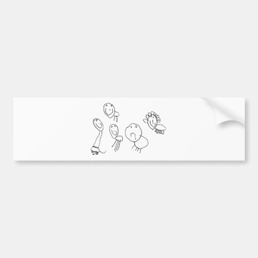 Dieren Bumpersticker (Voorkant)