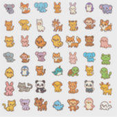 dieren cartoon stickerpakket sticker (Voorkant)