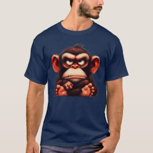 dieren chagrijnige aap aap familie t-shirt