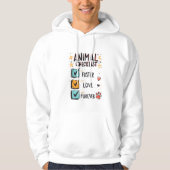 Dieren Checklijst Foster Love Forever Reddingscade Hoodie (Voorkant)
