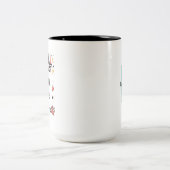 Dieren Checklist Monogram Tweekleurige Koffiemok (Center)