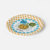 Dieren Circus Lion 6th Birthday Paper Borden Papieren Bordje (Gekanteld)