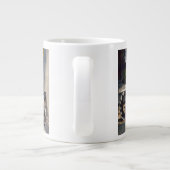 dieren, cute Tabby Cat snd Butterfly Grote Koffiekop (Achterkant)