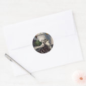  dieren, cute Tabby Cat snd Butterfly Ronde Sticker (Envelop)
