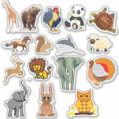 Dieren Decal Sticker Set (Voorkant)