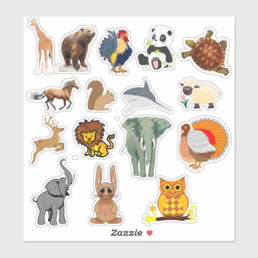 Dieren Decal Sticker Set (Vel)