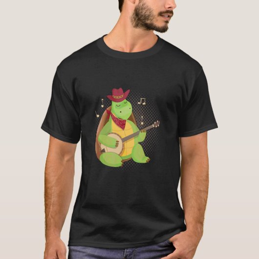 Dieren die banjos muziek strings instru spelen t-shirt (Voorkant)