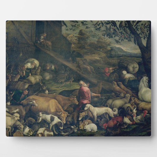 Dieren die de ark binnenkomen (olie op doek) fotoplaat (Voorkant)