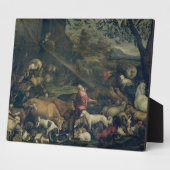 Dieren die de ark binnenkomen (olie op doek) fotoplaat (Zijkant)