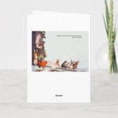 Dieren die in het Bos dansen - Kerstmis/Nieuwjaar Feestdagen Kaart (Achterkant)