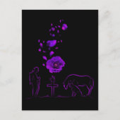 Dieren die ook Paarse papaverherdenking hebben ond Briefkaart (Voorkant)