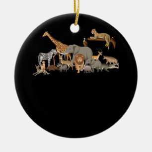 Dieren die op zondag een dag in het Shirt zijn Keramisch Ornament