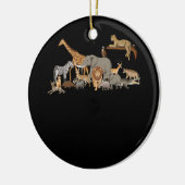 Dieren die op zondag een dag in het Shirt zijn Keramisch Ornament (Links)