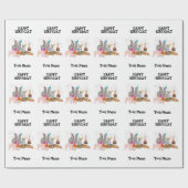 Dieren die partij zijn - Dieren op geboortedag Cadeaupapier (Vlak)