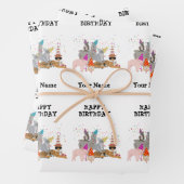 Dieren die partij zijn - Dieren op geboortedag Inpakpapier Vel (In situ)