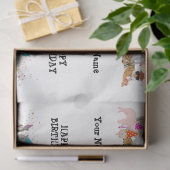 Dieren die partij zijn - Dieren op geboortedag Tissuepapier (Geschenk)
