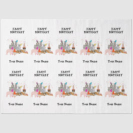 Dieren die partij zijn - Dieren op geboortedag Tissuepapier