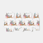 Dieren die partij zijn - Schuddieren met een parti Bedankdoosjes (Uitgevouwen)