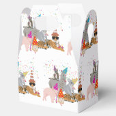 Dieren die partij zijn - Schuddieren met een parti Bedankdoosjes (Geopend)