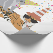 Dieren die partij zijn - Schuddieren met een parti Cadeaupapier (Hoek)