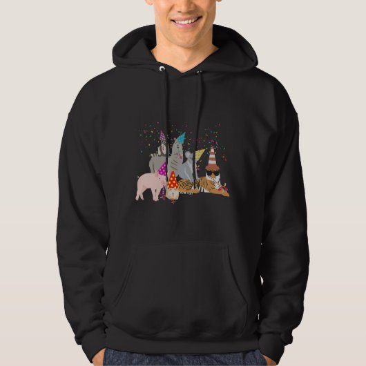 Dieren die partij zijn - Schuddieren met een parti Hoodie (Voorkant)