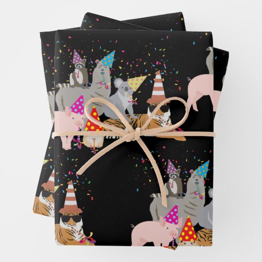 Dieren die partij zijn - Schuddieren met een parti Inpakpapier Vel (In situ)