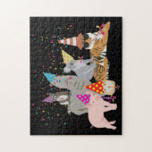 Dieren die partij zijn - Schuddieren met een parti Legpuzzel (Verticaal)