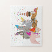 Dieren die partij zijn - Schuddieren met een parti Legpuzzel (Verticaal)