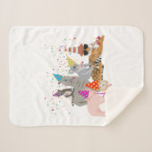 Dieren die partij zijn - Schuddieren met een parti Sherpa Deken (Voorkant (horizontaal))