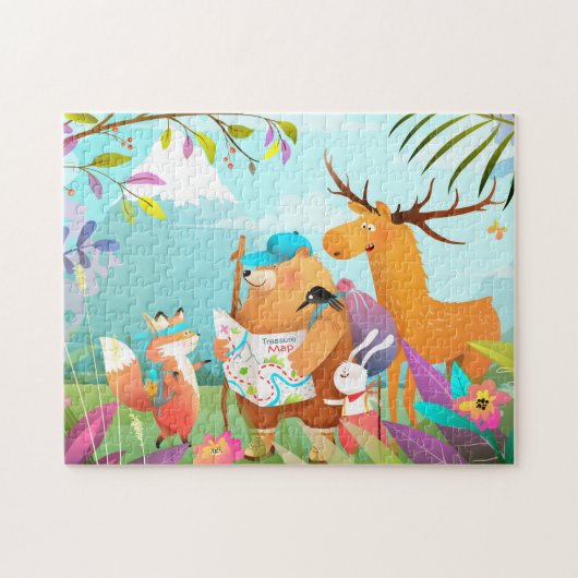 Dieren die puzzels hakken (Horizontaal)