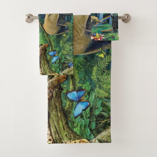 Dieren die samenleven werpen kussen bad handdoek (Insitu)