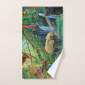 Dieren die samenleven werpen kussen bad handdoek (Handdoek)