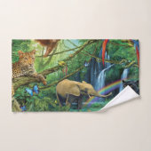 Dieren die samenleven werpen kussen bad handdoek (Handdoek)