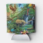 Dieren die samenleven werpen kussen blikjeskoeler (Achterkant)