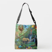 Dieren die samenleven werpen kussen crossbody tas (Achterkant)
