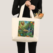 Dieren die samenleven werpen kussen grote tote bag (Voorkant (product))