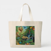 Dieren die samenleven werpen kussen grote tote bag (Achterkant)