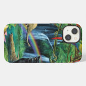 Dieren die samenleven werpen kussen iPhone hoesje (Achterkant horizontaal)